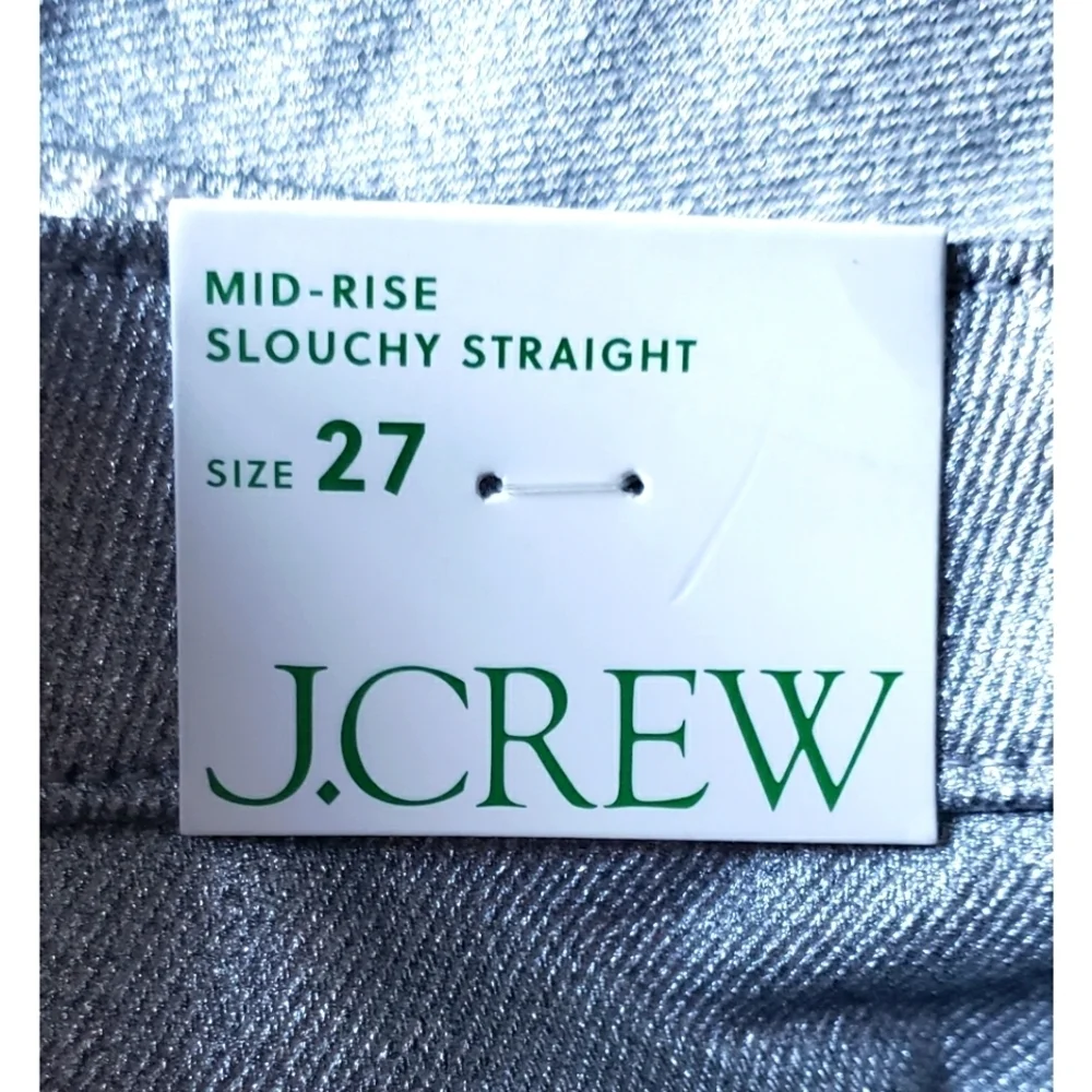 J.Crew Collection slouchy-straight jean in silver